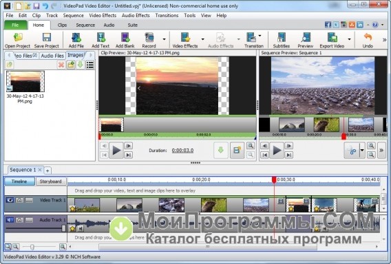 videopad video editor audio sync