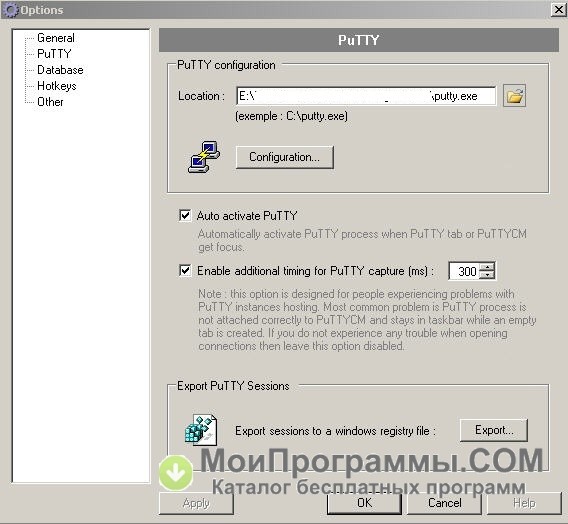 putty connection manager portable