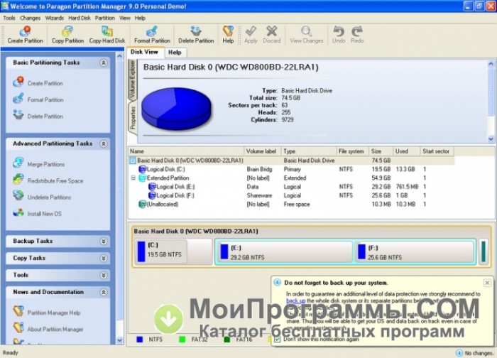 paragon partition manager raw